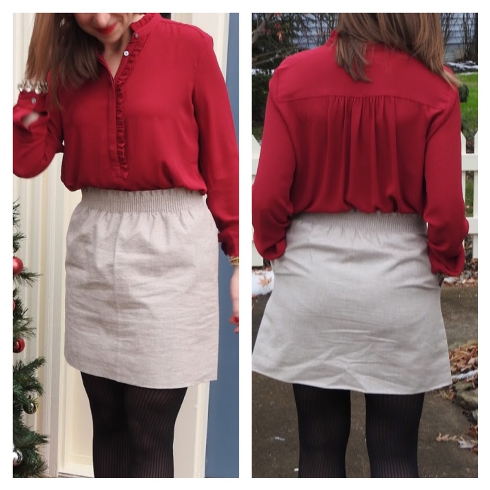 LOFT Ruffle Henley Blouse - Picture 5 of 7